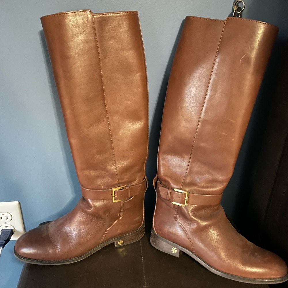 Tory Burch leather riding boots